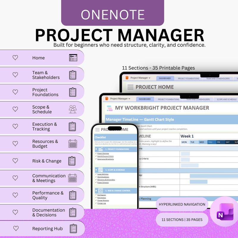 Onenote Status Tracker - Etsy