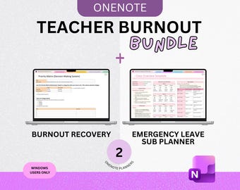 Sistema di recupero dal burnout degli insegnanti / OneNote Digital Planner per insegnanti sopraffatti