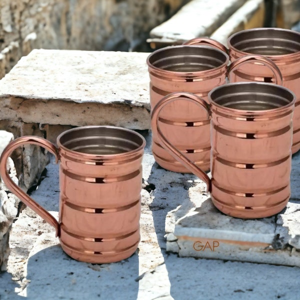 Copper Beer Stein, 21 Oz Mug, Moscow Mule Mug ,Handmade %100 Copper Moscow Mule Mug,  Copper Mug Set of 2 and 6