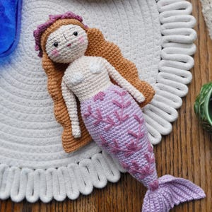 Margot The Mermaid Crochet Pattern. Instant PDF Download. Cute Mermaid Amigurumi Pattern.