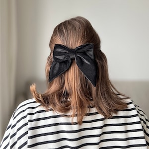 Velvet Bow Hair Clip / Velvet Bow / French automatic hairpins / gift for bridesmaids / gift for her