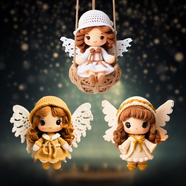38 Crochet Patterns Inspired by Angels: Heavenly, Whimsical, and Giftable Crochet Ideas 29 Swinging Angels Crochet Patterns: 3 Unique Angel Dolls