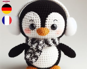 Penguin Crochet Pattern, Amigurumi Toy, Handmade Craft, Häkelmuster,Patron de crochet, modèle de crochet, Pingouin, Pinguin