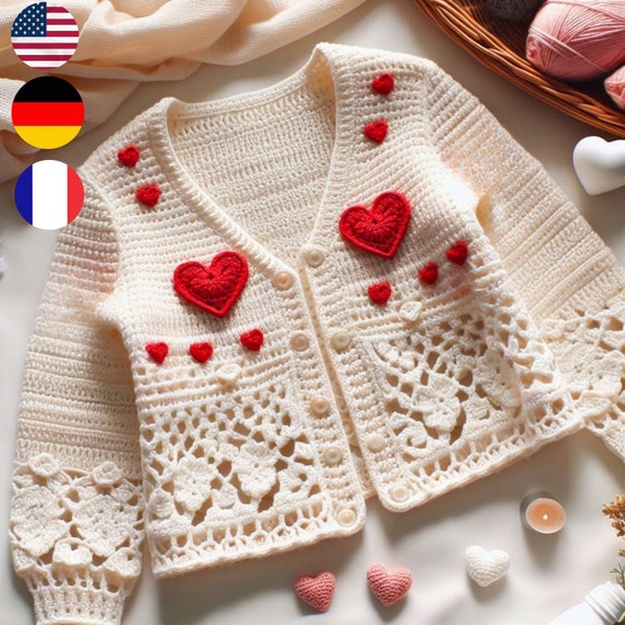 Hearts Cardigan Crochet Pattern: Embrace Love With a Cozy
