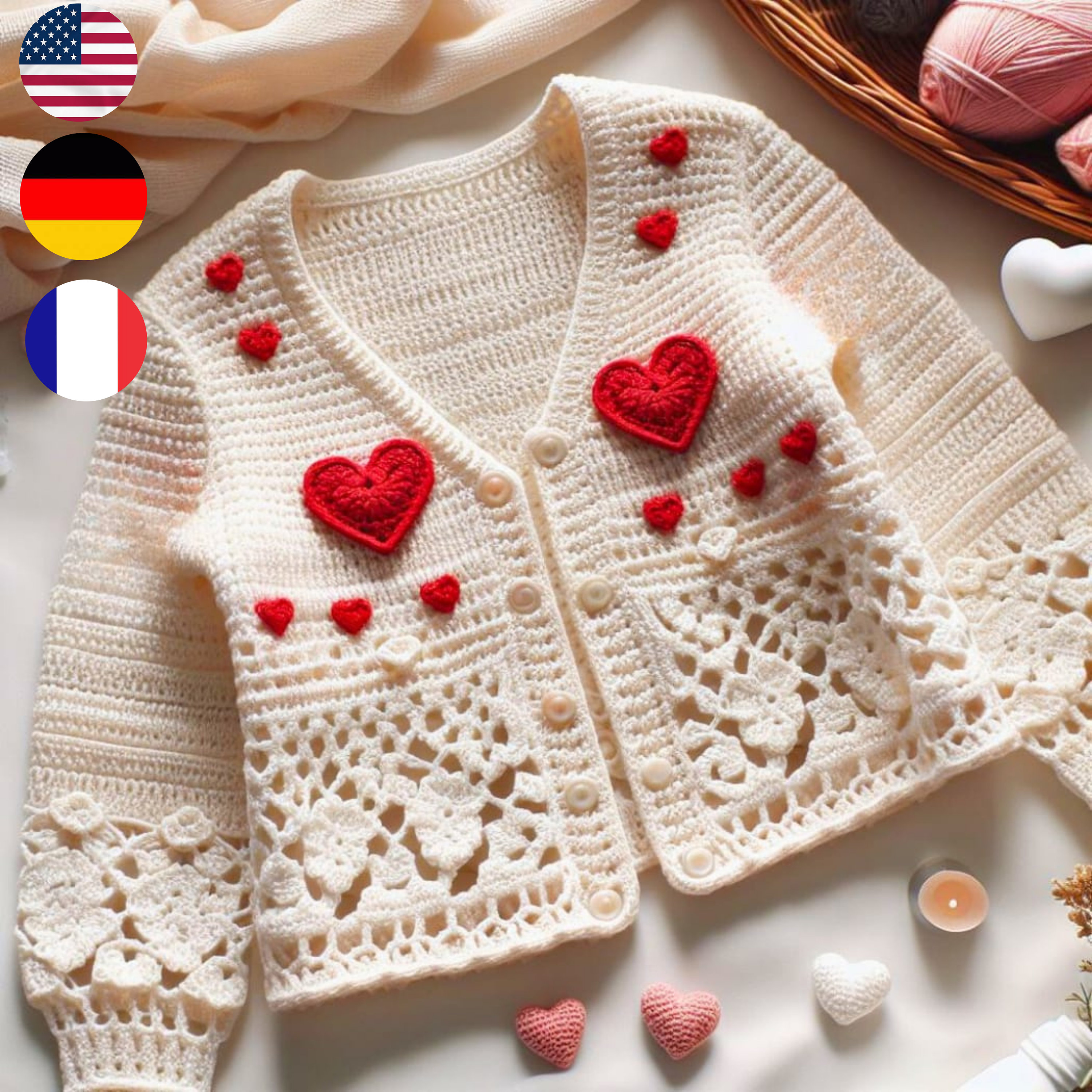 Hearts Cardigan Crochet Pattern: Embrace Love With a Cozy