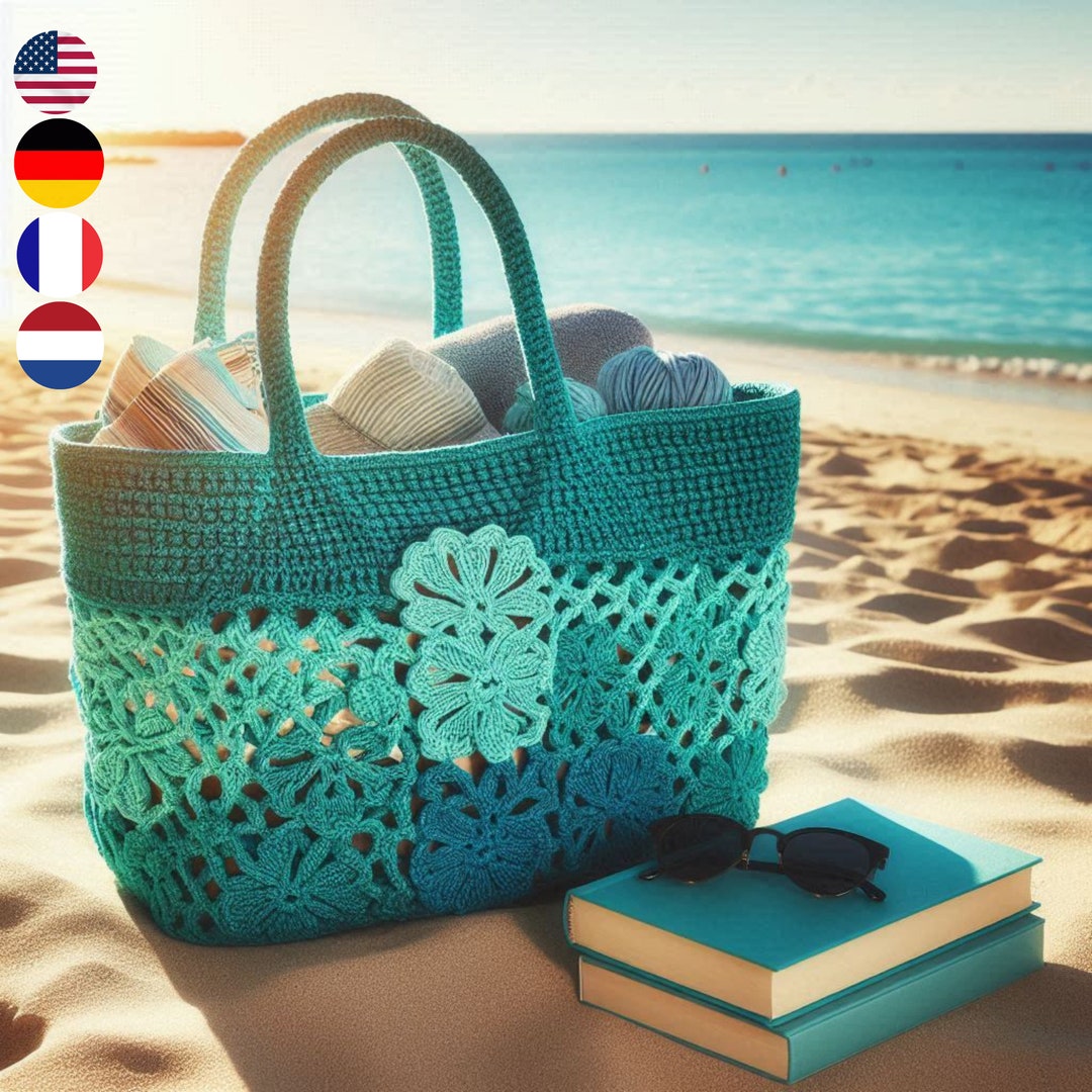 Crochet Beach Bag Pattern Amigurumi Beach Bag Digital Download PDF ...