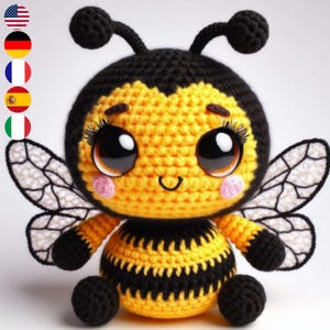 Bumblebee Amigurumi Crochet Pattern - Handcrafted Crochet Bumblebee, DIY Plush Toy, Beginner-Friendly Crafting Project, Spring Companion