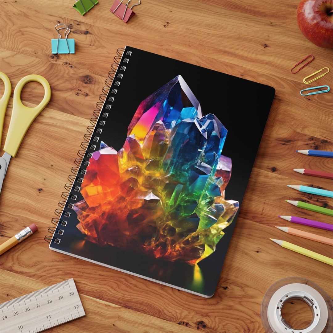 Rainbow Crystal Notebook Manifesting Sketchbook Journal Bullet Journal ...