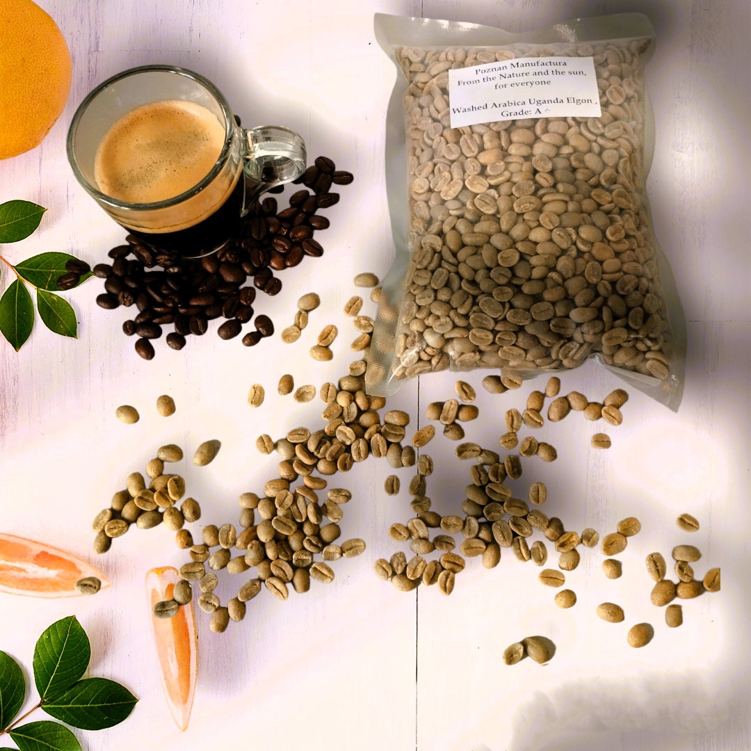 Uganda Mt Elgon Green Coffee Beans - 5 Lb Bag, Unroasted, Rainforest Alliance Certified, High Altitude