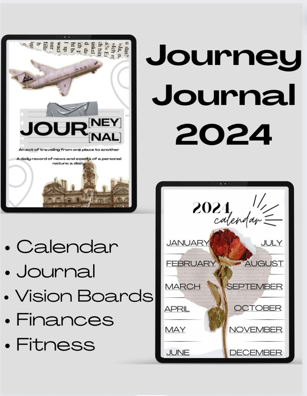 2024 Digital Journey Journal: Planner for Goal Setting, Reflections ...