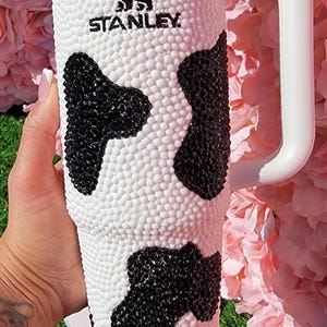 Cow print bedazzled stanley image 15