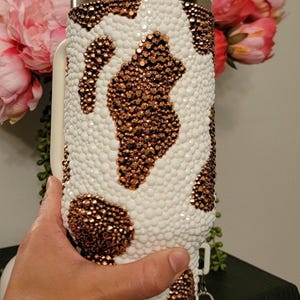 Cow print bedazzled stanley image 6