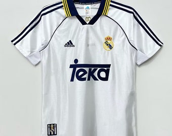 Limited edition rare retro iconic 1998/00 REAL MADRID Adidas shirt  as worn by many legends in the BIGGEST competitions, Zidane