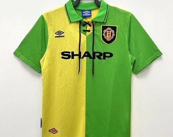 Limited edition rare retro 1992-94 Manchester United Umbro Newton Heath Third Shirt as worn by Cantona