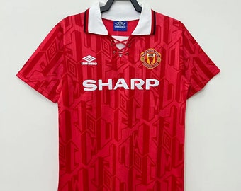 Camiseta retro rara de local del campeón Umbro del Manchester United 1992-94 de edición limitada, como la que usó Cantona, giggs