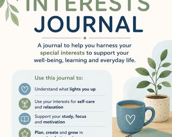 Neurodivergent Interests Journal | ADHD, Autism Workbook (Digital Download)