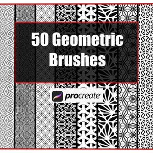Procreate 用 50 種類の幾何学ブラシ