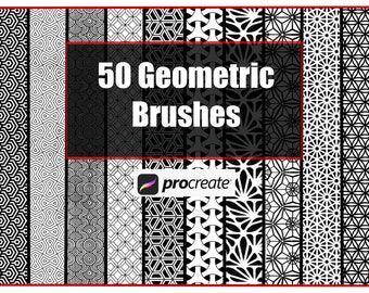 72 Geometric Brushes for Procreate - Etsy