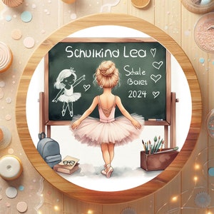 Cake topper fondant for school enrollment - 1st day of school school child child sugar image ballerina 1st Schoolday