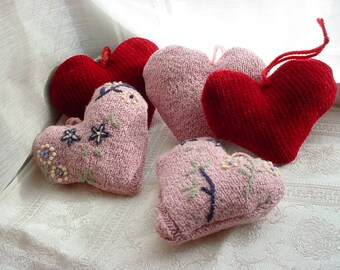 Valentine Ornament Sweater Scrap Just Because Mixed Lot