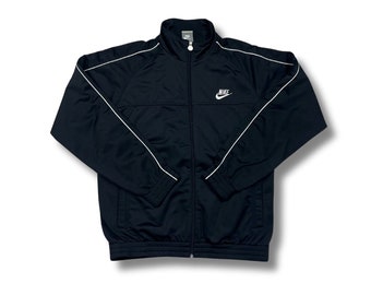 Nike Vintage Retro Jacke Trainingsjacke Trackjacke Sweatjacke Schwarz Größe S