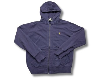 Polo Ralph Lauren Pull vintage Sweat à capuche zippé Violet Taille M