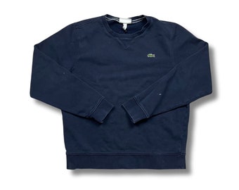 Lacoste Pull Pull vintage Sweat à capuche Rétro Bleu Taille M