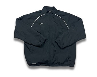 Nike Vintage Jacke Trainingsjacke Trackjacke retro Sweatjacke Windbreaker Schwarz Größe XXL