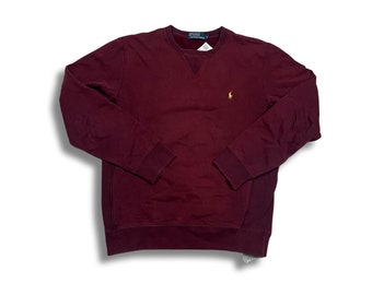 Polo Ralph Lauren Pull vintage Sweat à capuche rouge taille S