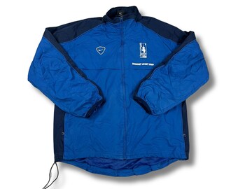 Nike Vintage Jacke Trainingsjacke Trackjacke Windbreaker retro Sweatjacke Blau Größe M