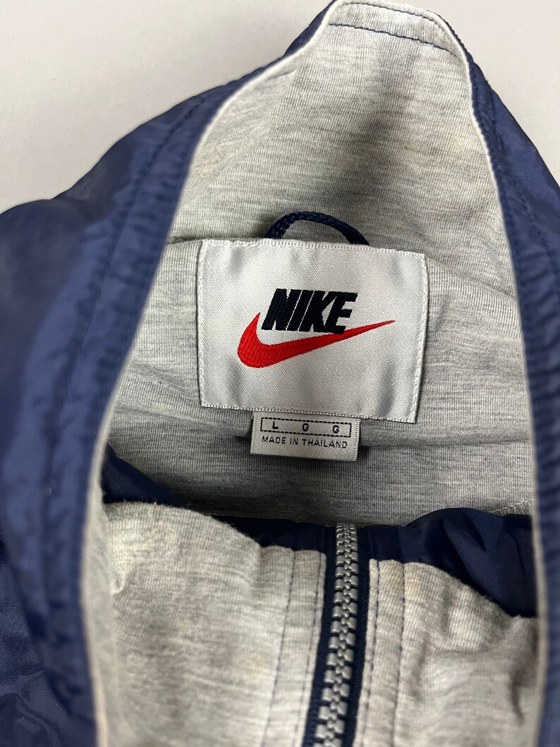 Nike Vintage Retro Jacke Trainingsjacke Trackjacke Sweatjacke Blau Größe L Bild 4