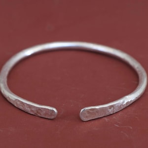 Thick Heavy Silver Bangle, 925 Sterling Silver Bangle Chunky Silver Bracelet Adjustable Bangle, Beautiful Bangle Cuff Silver Bangle Bracelet