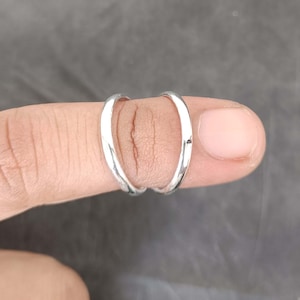 Sterling Silver Splint Ring Adjustable for PIP or DIP Joint • Arthritis ring • Swan Neck Splint  • RA Rheumatoid Arthritis Splint