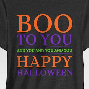 Boo to You Shirt, Unisex T-Shirt für Erwachsene, inspiriert von Mickeys Not So Scary Halloween Party, Disney Halloween Shirt