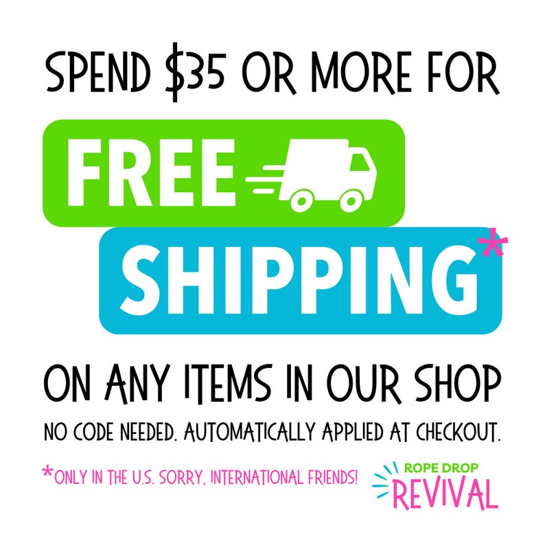 Spend $35 or more for free shipping on any items in our shop. No code needed. Automatically applied at checkout. Only in the U.S. Sorry, international friends!