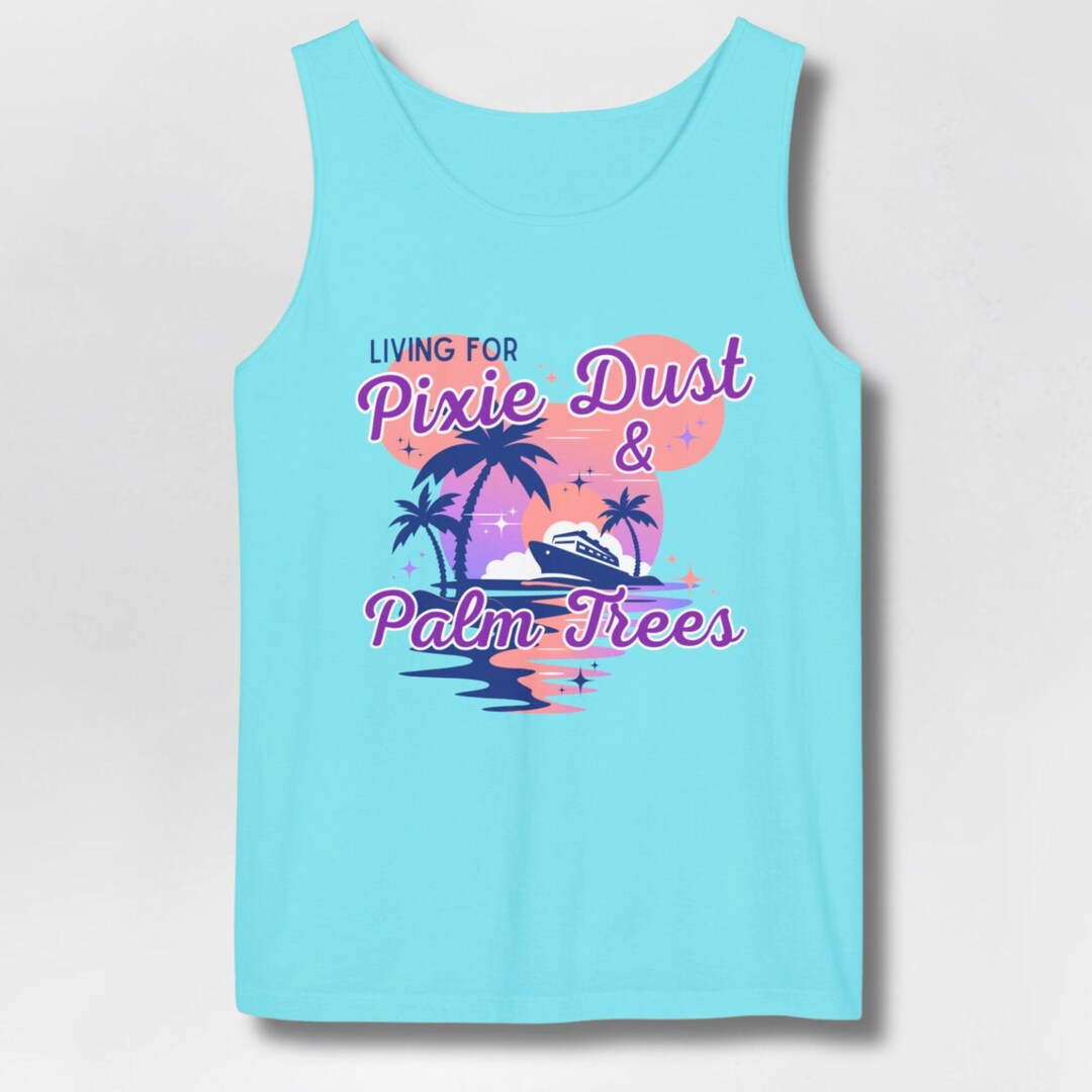 Pixie Dust and Palm Trees Tank, Unisex Comfort Colors Tank Inspired by ...