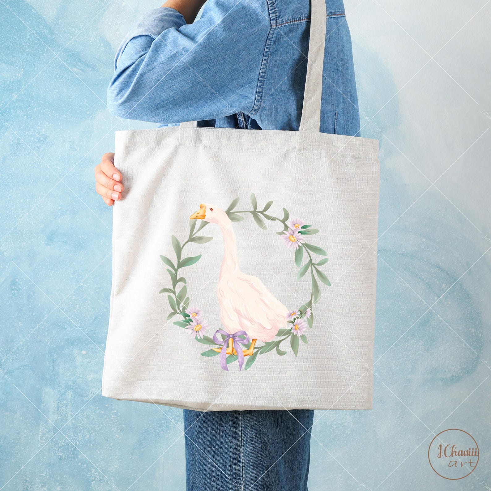 Pink Goose Party Clipart, Watercolor Silly Goose, Spring Vintage, Goose ...