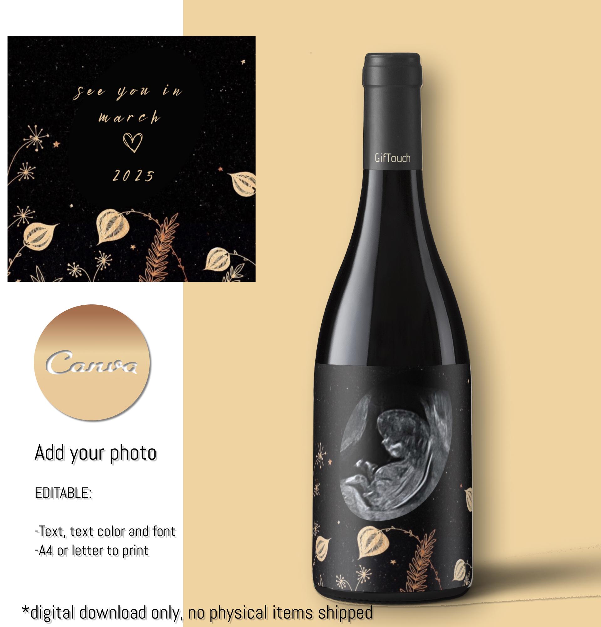 Wine Bottle Pregnancy Announcement