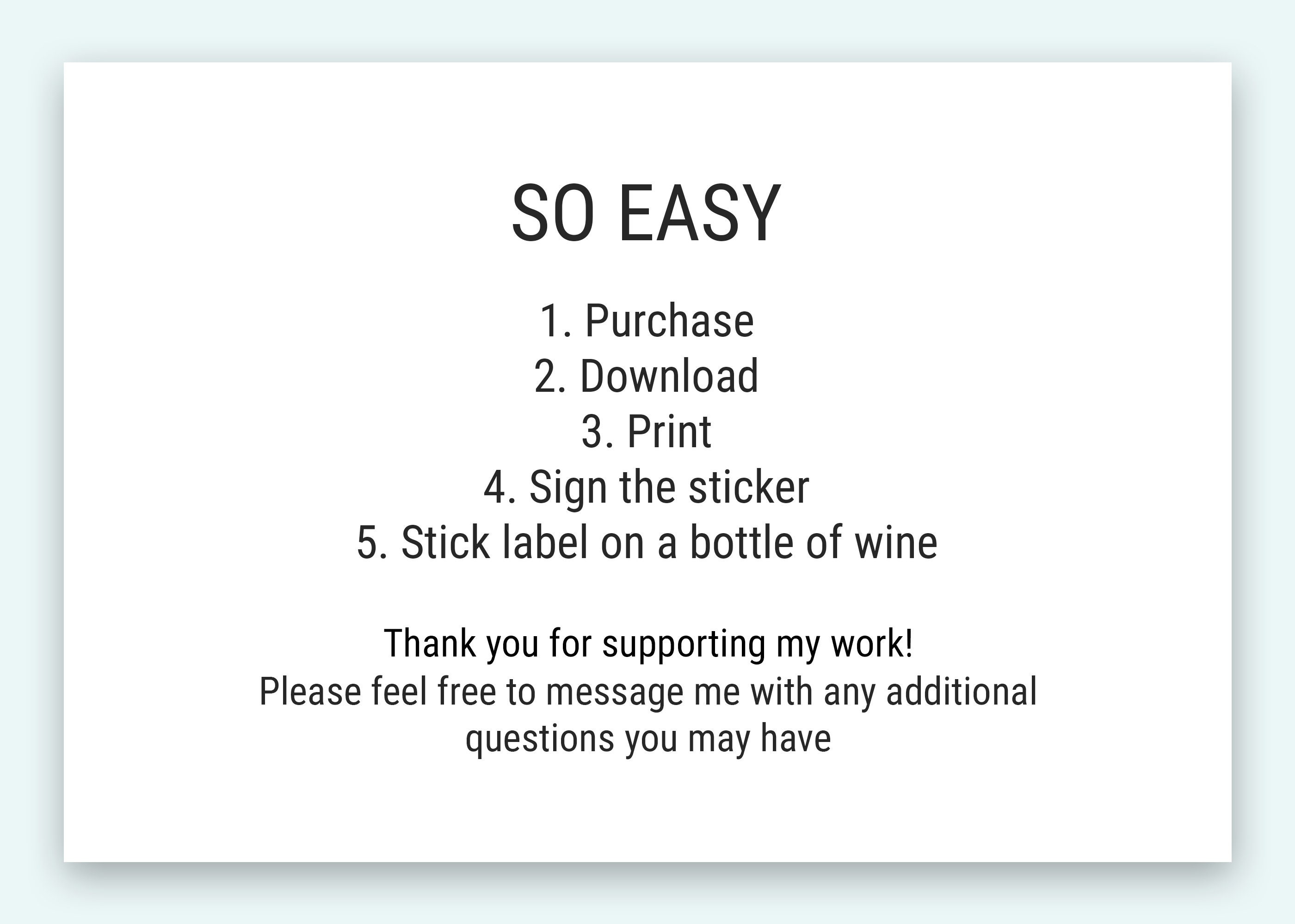 Printable Wine Bottle Label With Flowers/ Wine Bottle Stickers Wedding Present / Wine Label ...