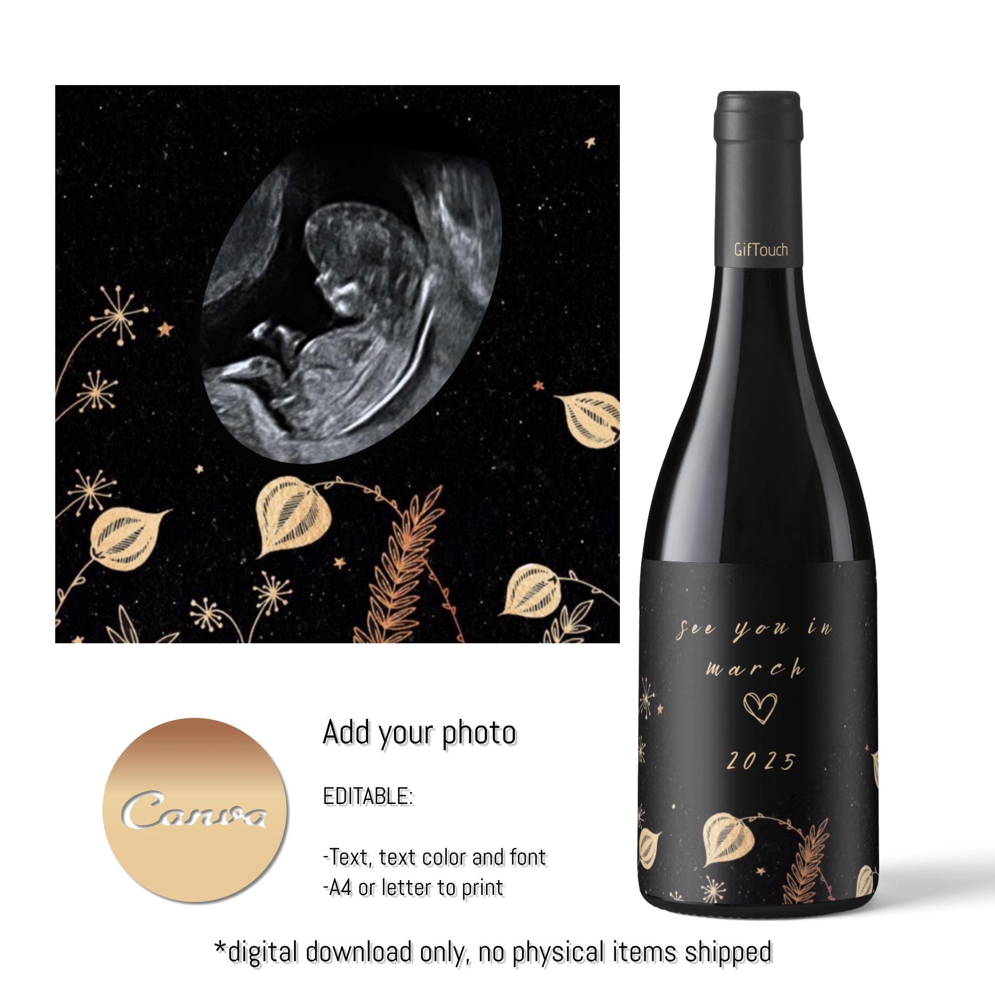 Wine Bottle Pregnancy Announcement