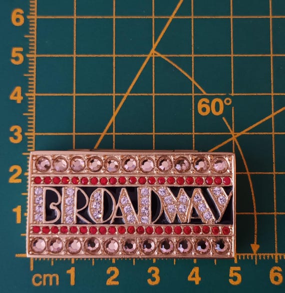 Estée Lauder “On Broadway” Solid Perfume Compact • 2006 Limited Edition • Crystals • Pleasures Fragrance View 4