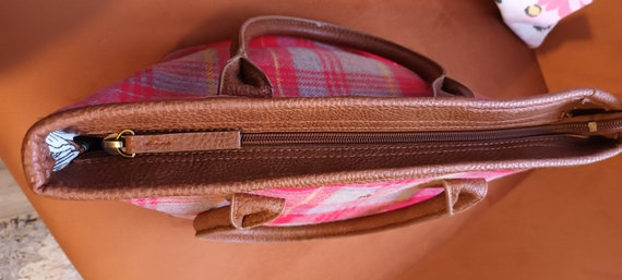 Joules, Womens, Red, Wool Checked Handbag, Tote B… - image 4