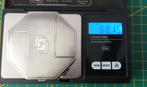 Art Deco Silver Powder Compact: British Hallmark,… - image 10