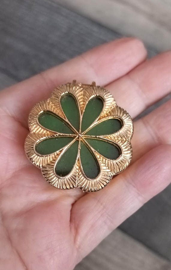 Vintage Max Factor Daisy Solid Perfume Compact: G… - image 3