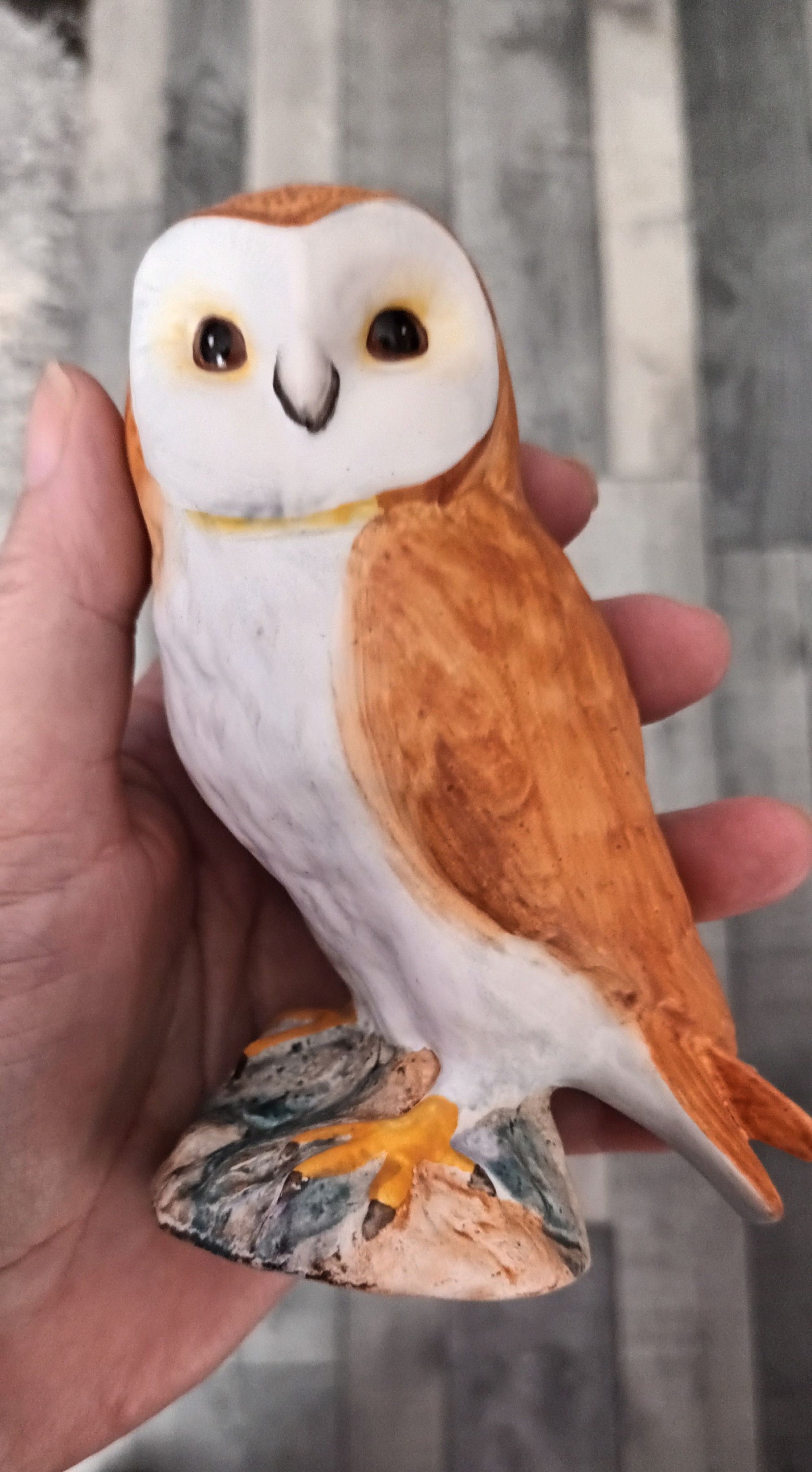 Beswick Barn Owl Figurine &bull; 1970s Matt Finish &bull; Vintage British Bird &bull; Collectible Ce