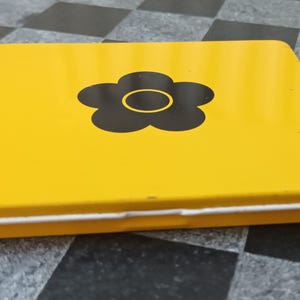 Mary Quant 1960s Mustard Yellow Make-Up Pencil Tin. Gift For Her Birthday, Mothers Day Or Christmas.