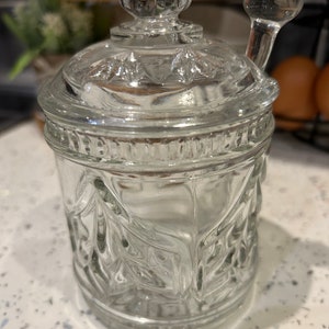 Vintage Cut Glass Jam Jar