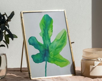 Watercolor, artisanal watercolor, handmade illustration, plant drawing, drawing, draw, artist painting, wall decoration, nature