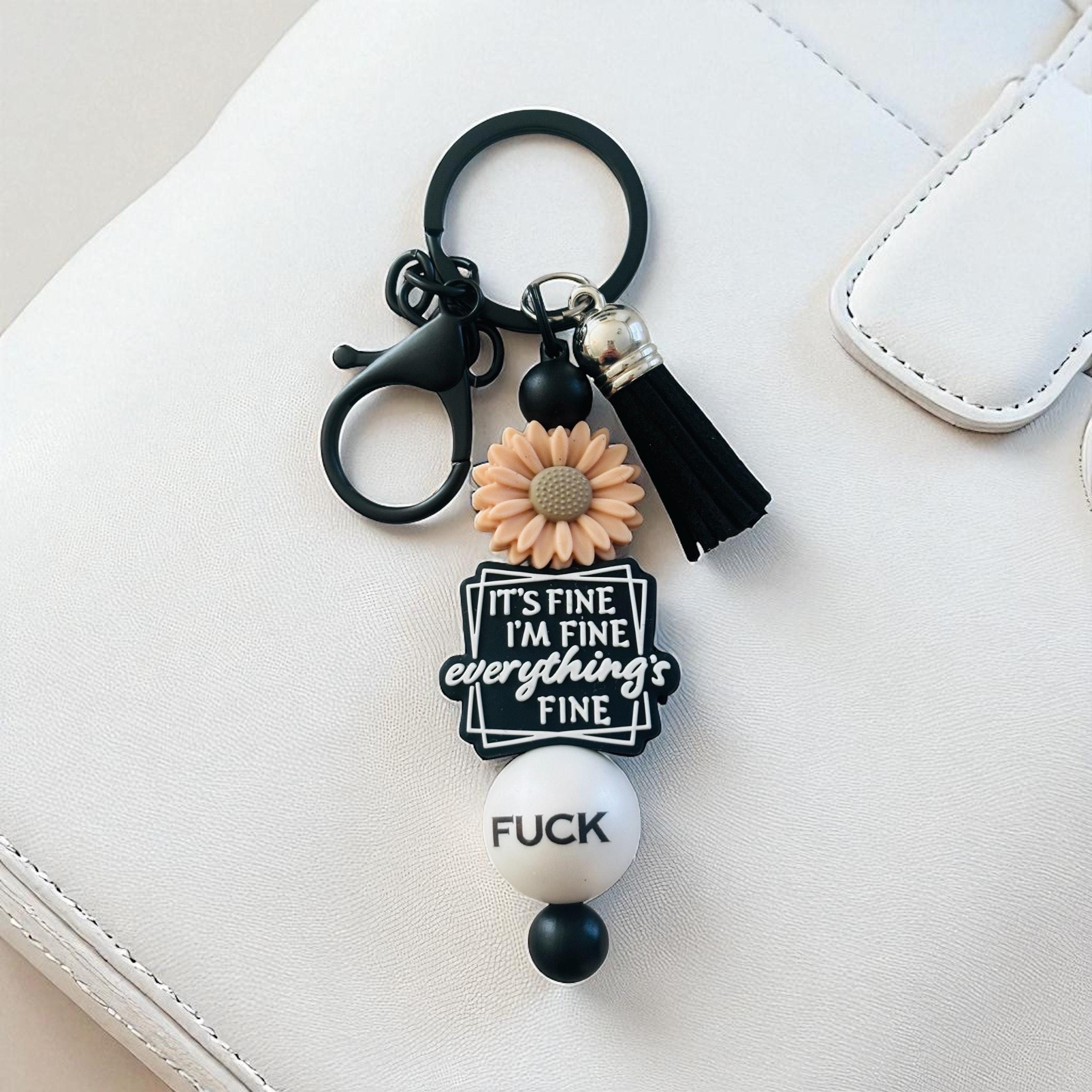 It's Fine I'm Fine Everything's Fine keychain/ bag tag