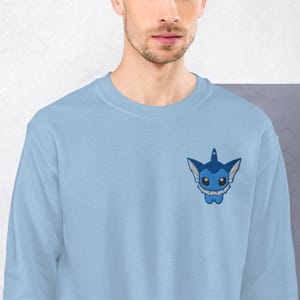 Vaporeon Embroidered Unisex Sweatshirt
